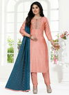 Peach Colour New Exclusive Wear Designer Embroidery Readymade Salwar Suit Collection N F C 592 PEACH